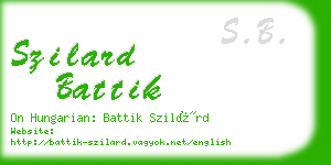 szilard battik business card